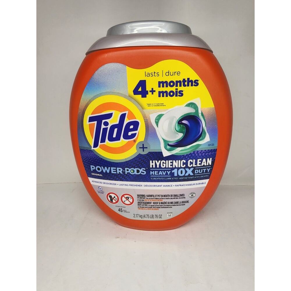 Hygienic Clean Heavy 10x Duty Power Pods, Original Scent, 76 oz Tub, 45 Pods,
